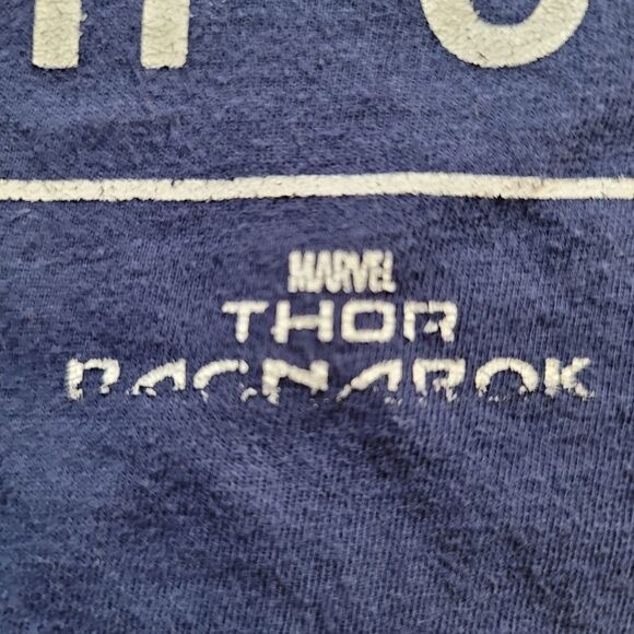 Thor tee shirt boys youth large or mens small navy blue Ragnarok Marvel - Picture 3 of 5
